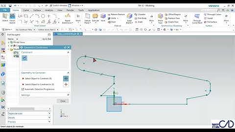 NX12 Tutorial - Thiết Kế Cơ Bản - Creating Geometric Constraints