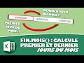 Comment obtenir le dernier ou le premier jour du mois avec la fonction finmois dexcel