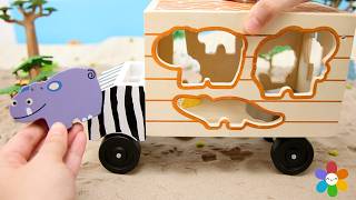 Safari Animal Rescue Shape Sorting | Educational Video for Toddlers