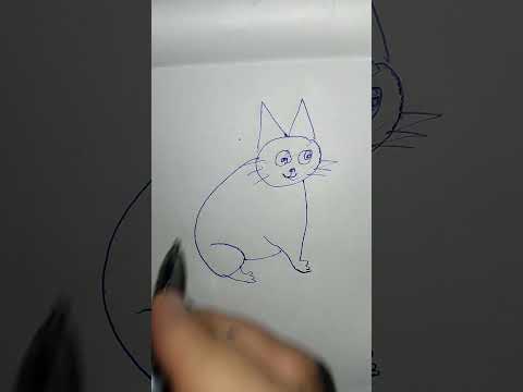 رسم قطه للأطفال من رقم 6