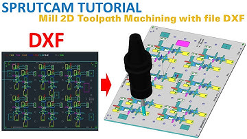 SprutCAM Tutorial #149 | Mill 2D Toolpath Machining with File DXF Working