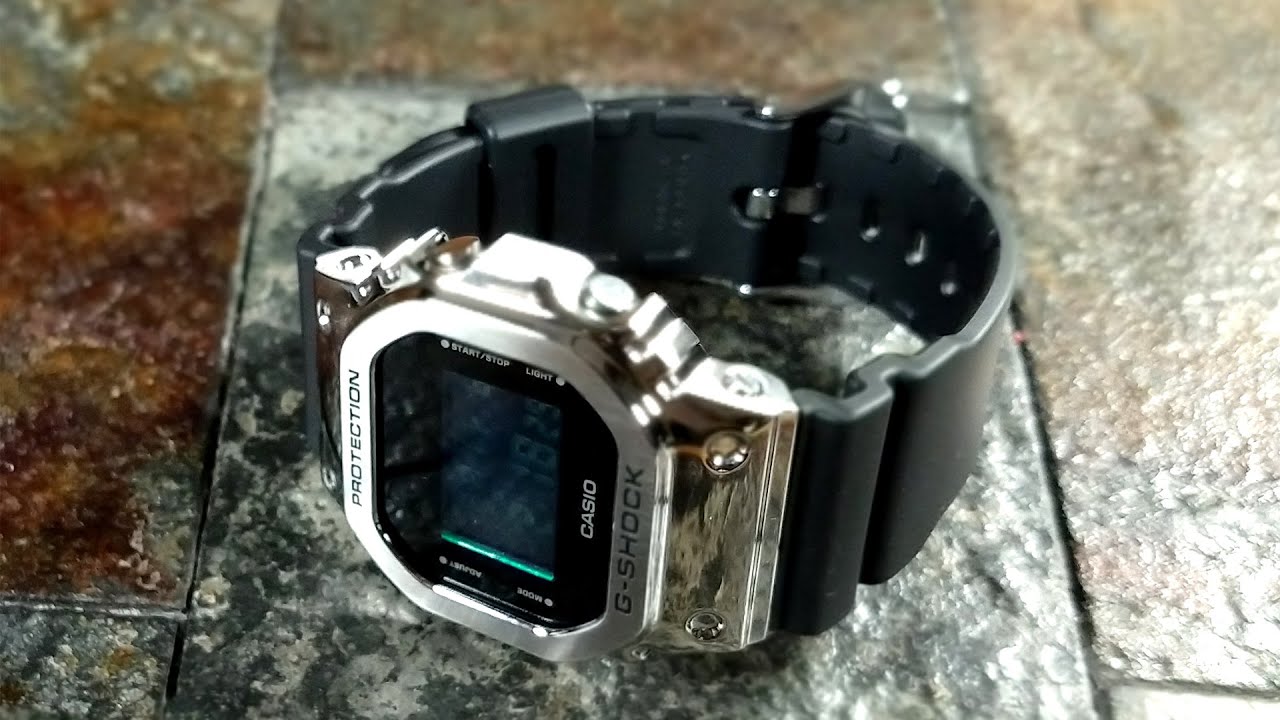 Casio G-Shock Gm-5600-1Er Unboxing And Review Of This Nice Square And Metal  Model. - Youtube