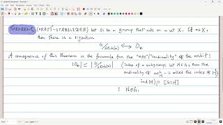 [MAT301] Group Theory - Online class, August 10th, 2026
