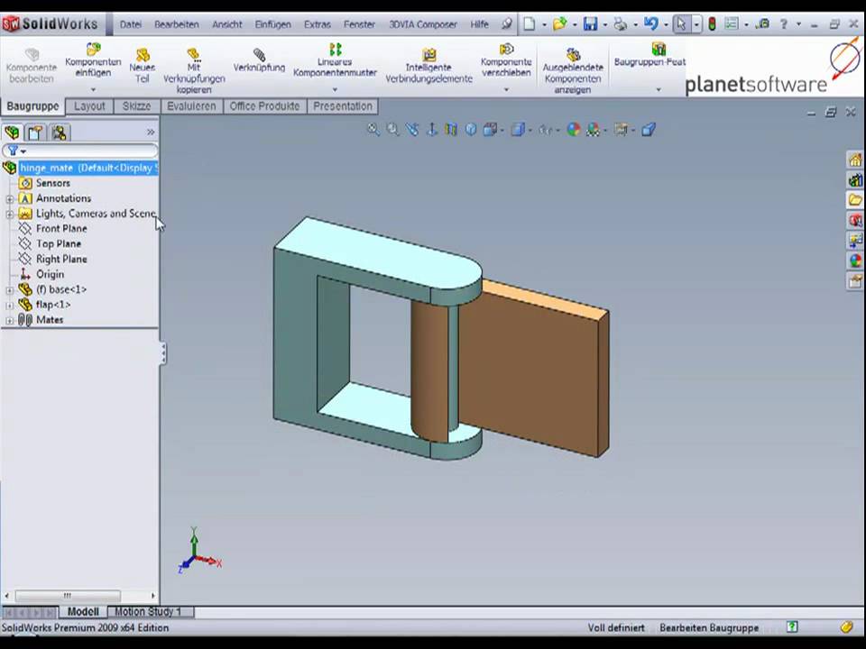 Solidworks Gelenksverknupfung Flexible Baugruppen Youtube