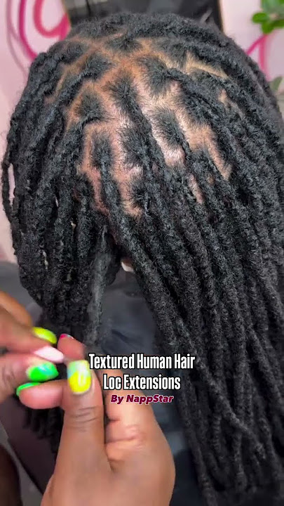 The best textured human hair Loc Extensions on their scheduled Retightening!😍 Shop NappStar.com