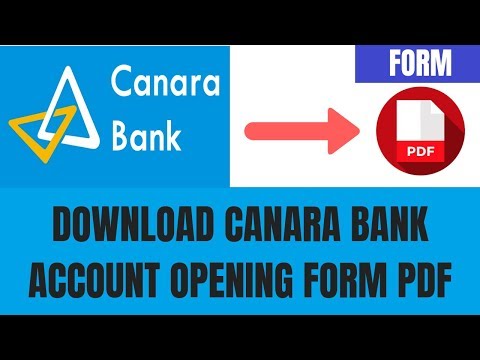 Canara Bank Saving Account Firm Filup Opening Full Process Bank Account Opening Youtube