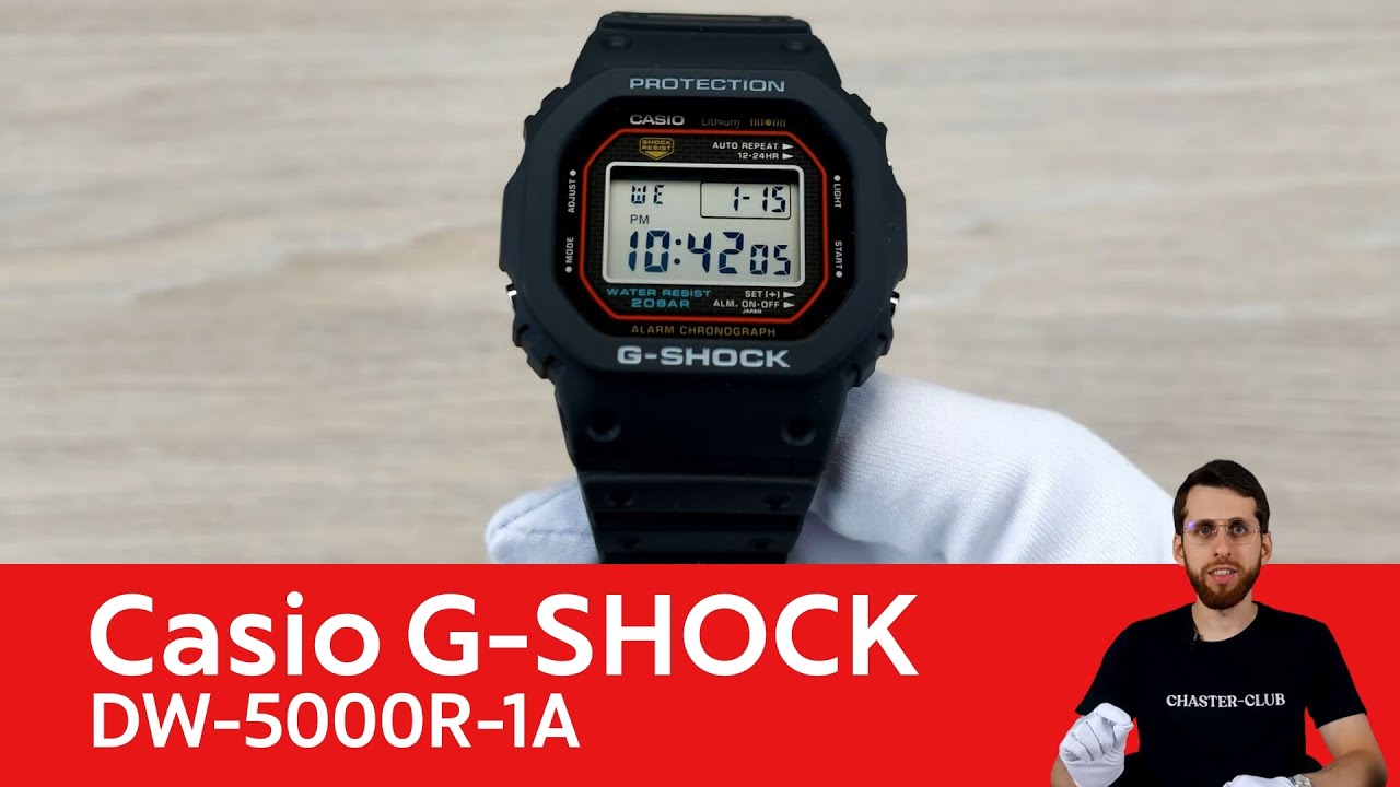 CASIO G-SHOCK R?(hall）DW-002DJR-1 Самые Первые G-SHOCK / Casio DW-5000R-1A - YouTube