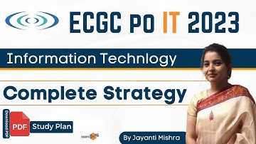 ECGC PO IT 2023 |  ECGC PO IT Strategy  | ECGC PO IT Syllabus, Exam Pattern | By Jayanti Mam