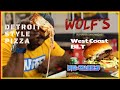 Detroit style pizza and the west coast blt from wolfs superior sandwiches