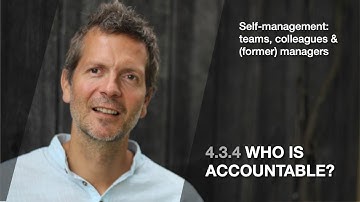4.3.4 Who is accountable? (Self-management: teams, colleagues and former managers)