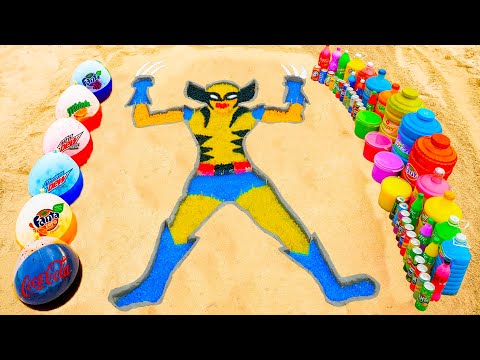 How to make Wolverine in Deadpool 3 with Orbeez, Balloons of Fanta, 7up, Coca Cola vs Mentos & Sodas