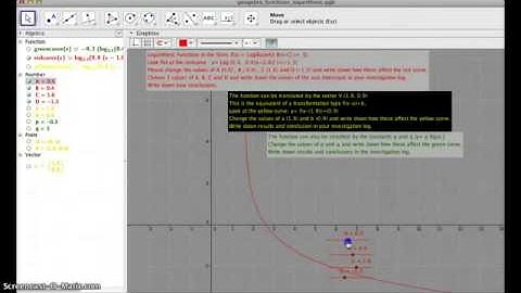 Video Tutorial  Exponential and Logarithmic Functions   GeoGebra
