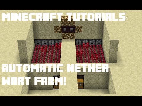 Minecraft How To Make A Automatic Nether Wart Farm! | HD | 