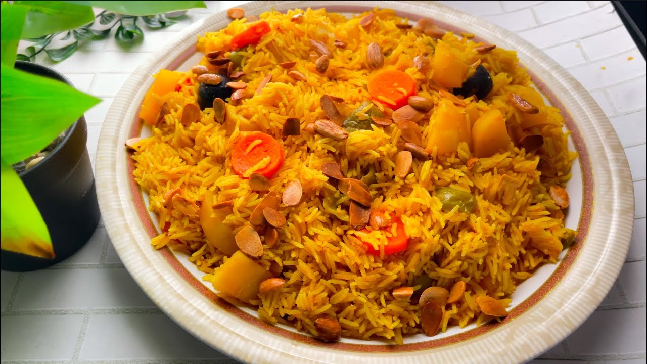 كبسه سريعه ولذيذه لجوووع آخررر الليل بدون لحم ولا دجاج !!