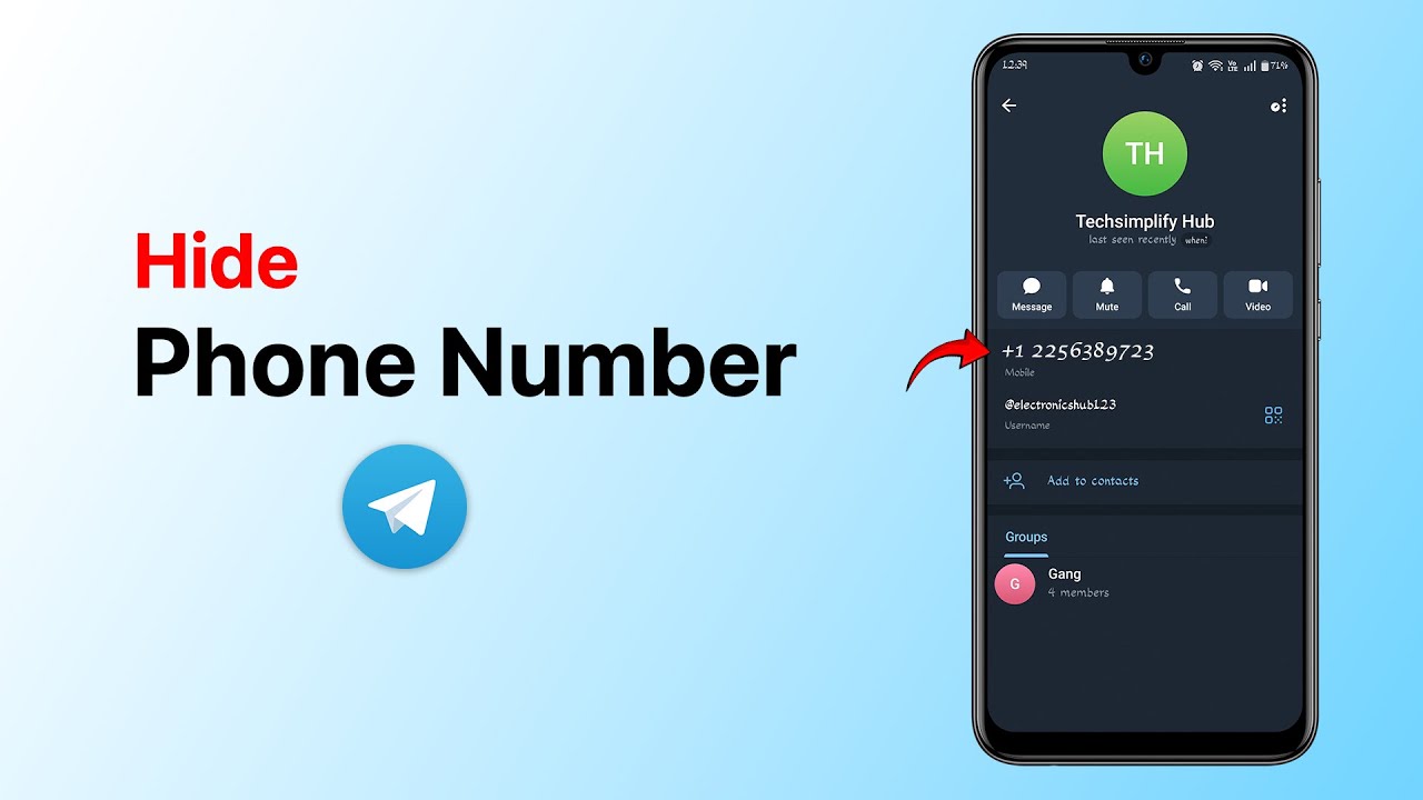 Как скрыть номер телефона в Telegram на телефоне