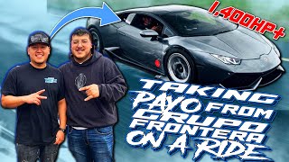 🤯 I Gave Payo From Grupo Frontera A Ride On My 1,500HP Twin Turbo Lamborghini! 🚀