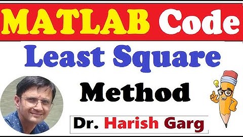 MATLAB Code of Method of Least Squares - Curve Fitting