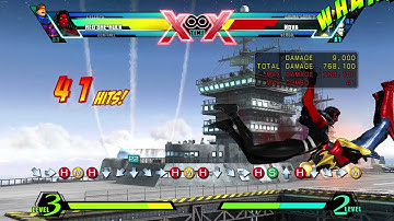 UMvC3 Palette Swap - Red She-Hulk Combo Instant Overhead In Corner (900k, 1.3 meter positive)