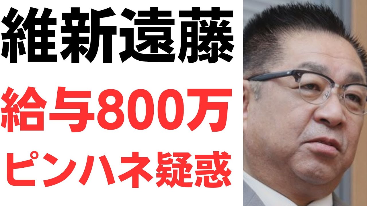 遠藤氏の公設秘書給与をめぐる疑惑を扱う動画のサムネイル