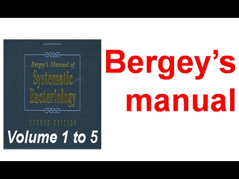 Video: În manualul lui Bergey de bacteriologie sistematică?