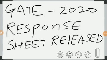 Gate 2020 response sheet released| answer key 2020