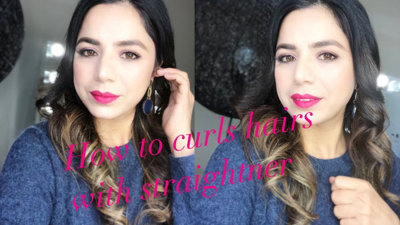 HOW TO Curl HAIRS WITH A FLAT IRON/EASY SOFT CURLS/CURLING HAIRS WITH A ...