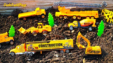 Toy Construction Trucks! Playing with Diggers & Toy Trucks | JackJackPlays