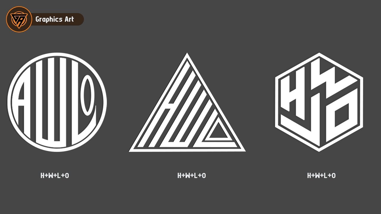 How Can We Draw Any Letters Logo in Polygon, Circle & Triangle in Adobe Illustrator Tutorials Part 2