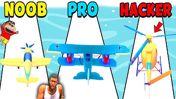 Upgrading into RARE BILLIONAIRE PLANE | NOOB vs PRO vs HACKER in PLANE EVOLUTION | SHINCHAN and CHOP