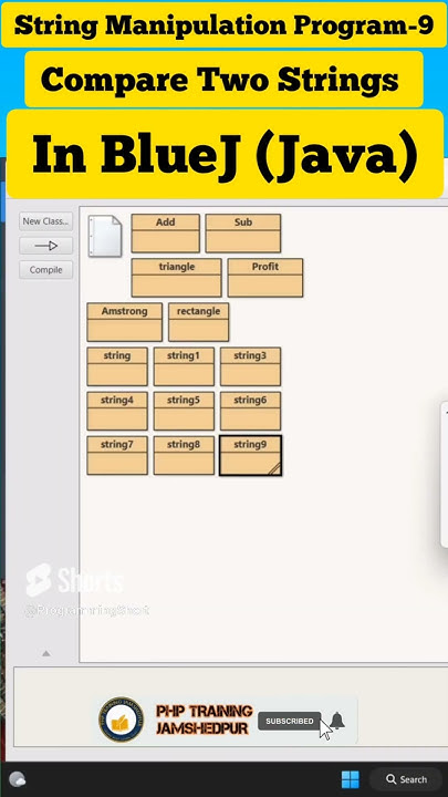 Full Code String Manipulation Program-9 in BlueJ ll Java programming ll ...