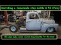 Making a step notch for a 51 Chevy pickup from scratch.