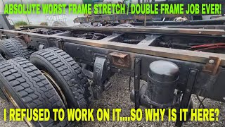 WORST FRAME STRETCH DOUBLE FRAME EVER DONE! PUT THE TOOLS DOWN AND WALK AWAY!