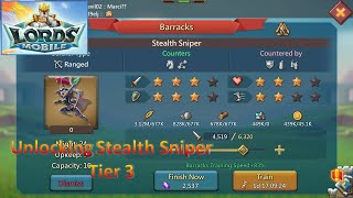 [*/\*] Lords Mobile - Unlocking Stealth Sniper Tier III (Type Ranged)