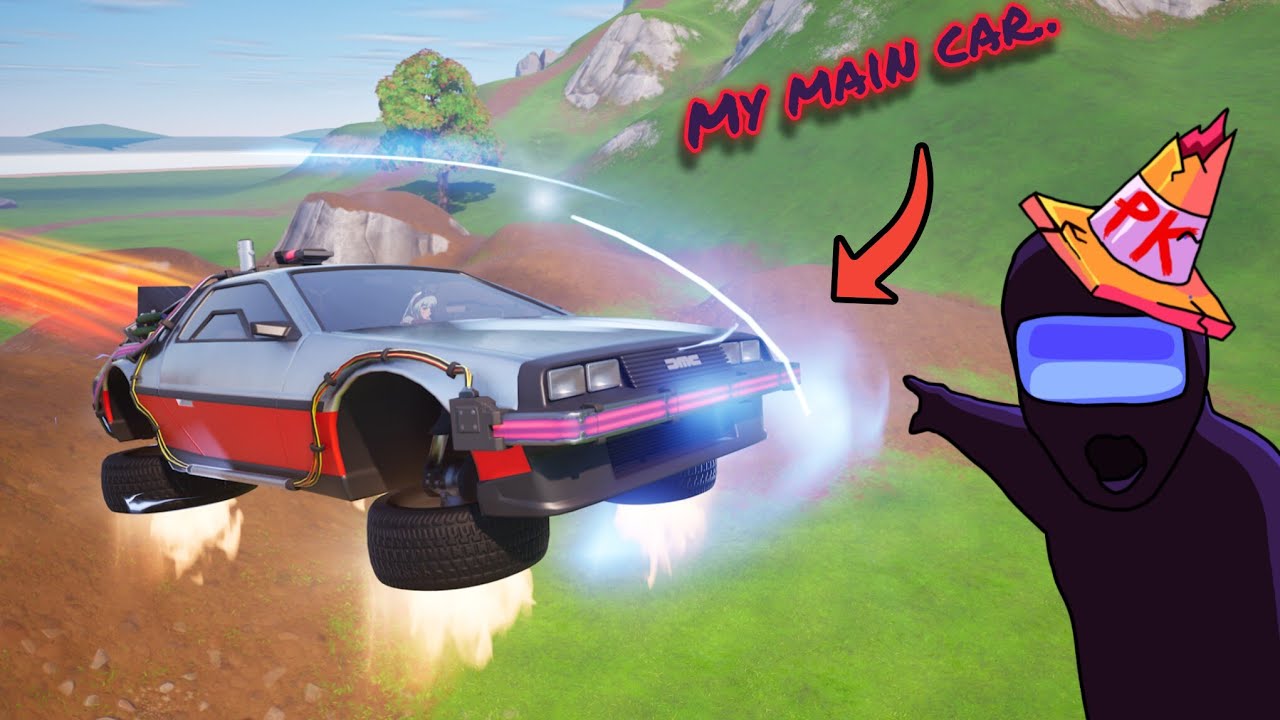 Using the DeLorean Time Machine in Fortnite! 