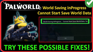 Fix "World Saving InProgress Cannot Start Save World Data" In Palworld