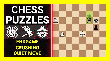 Chess Puzzles to Practice. Themes: Endgame, Crushing, Quiet move. Learn Chess
