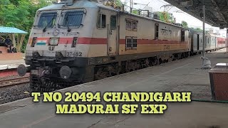 T NO 20494 CHANDIGARH MADURAI SF EXP SKIPPING AJNI IN 110 KMPH