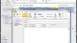 Creating a new appointment in Academic Calendar