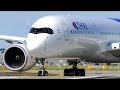 POWERFUL Airbus A350 CLOSE-UP Takeoffs | Melbourne Airport Plane Spotting