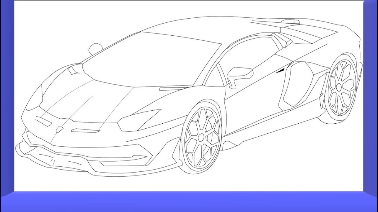 Dibujos De Lamborghini Aventador A Lapiz