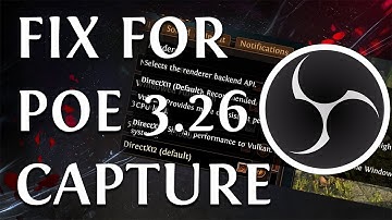 Quick fix for OBS Window capture source not capturing POE