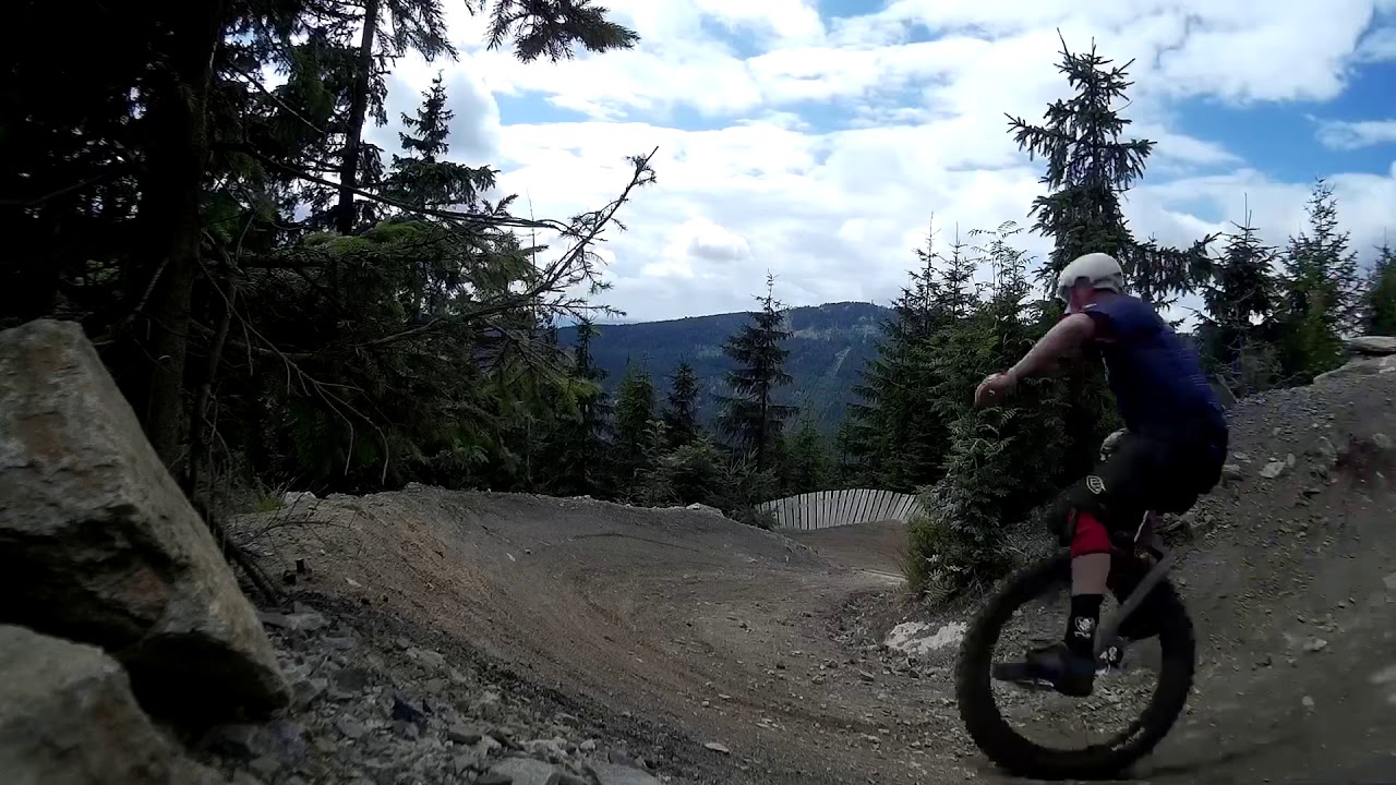 Trail Park Dolní Morava na jednokolce unicycle downhill / unicycle Nimbus Hatchet YouTube