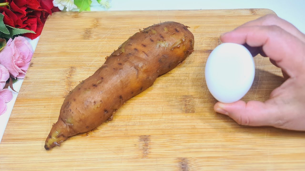 Just Add eggs with sweet potato it so delicious, healthy breakfast