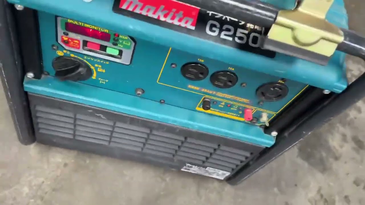 マキタ インバータ発電機 G250I 簡易動作確認動画【工具一番館東静岡