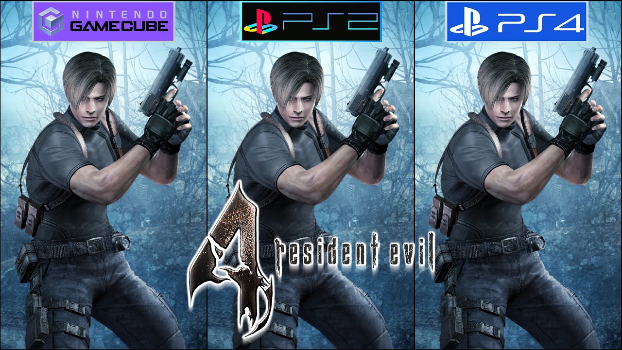 Resident Evil 4 GameCube vs PS2 vs PS4 - Graphics Comparison - Framerate - 4k