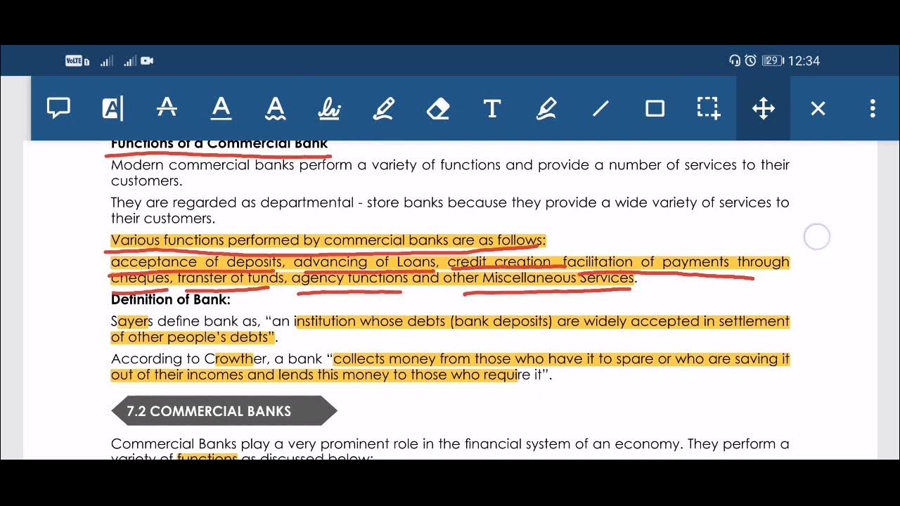 CMA Economics 26 Banking System Meaning of Bank Commercial Bank