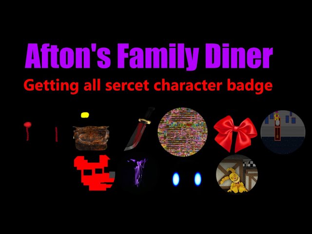 Roblox Afton S Family Diner Getting All Secret Character Badge Youtube - roblox afton's family diner secret character 3