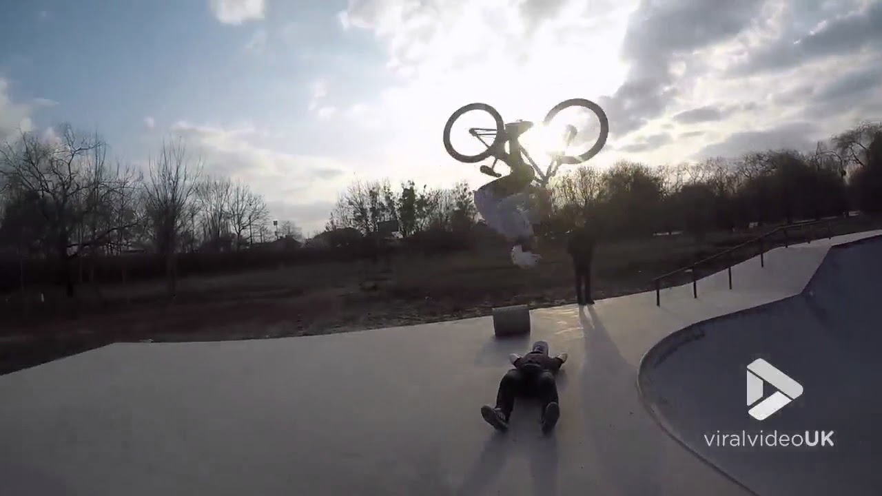 Viral Video UK: BMX stunt causes volunteer to scream