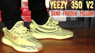 yeezy frozen yellow on feet