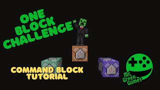 One Block Challenge - Command Block Tutorial #Minecraft #BedrockEdition